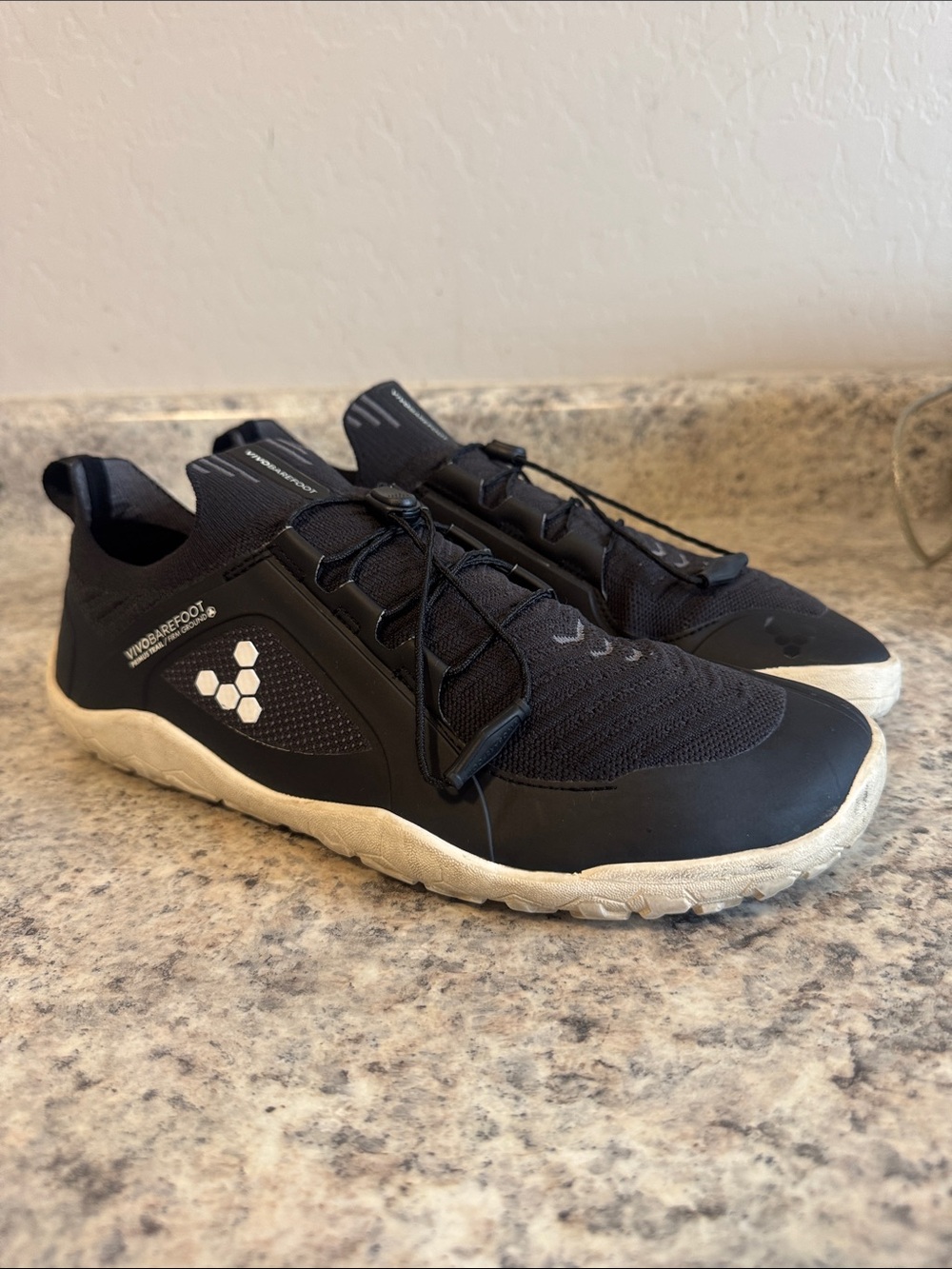 Vivo Barefoot Men's Black and White Minimalist Athletic Sneakers